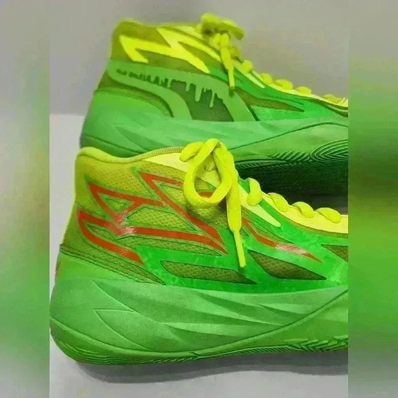 Puma Mens LaMelo Ball Nickelodeon Lace-Up Slime Lime Green Sneakers, sz 6 - Picture 8 of 16